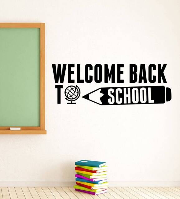 Welcome Back To School Decal Vinyl Sticker Banner Education Inspirational Quote Lettering Wall Art Classroom Decor Teacher Gift Poster Ed10 - image 1