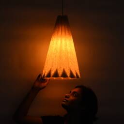 Brownfolds Beige Paper Origami Lampshade Tipi High Single Pack - thumbnail 3