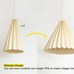 Brownfolds Beige Paper Origami Lampshade Tipi High Single Pack - thumbnail 4
