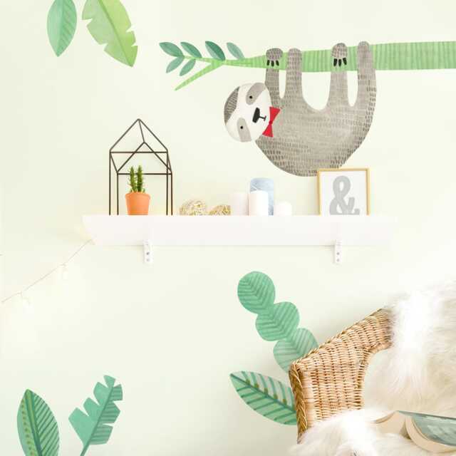 Modern Jungle Sloth Kit - Peel-And-stick Wall Decals Mej - image 1