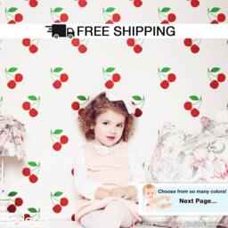 Cherry Wall Decals - Kids Room Removable Vinyl Stickers - thumbnail 2