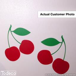 Cherry Wall Decals - Kids Room Removable Vinyl Stickers - thumbnail 3