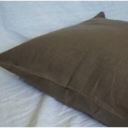 Cedar Dark Brown Euro Sham Covers , Accented Pillow Covers, Square 12x16, 16x16, 18x18, 20x20, 24x24, 26x26 - thumbnail 2