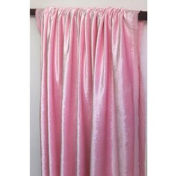 "Soft Pink Velvet Curtain 52""x84" - thumbnail 3