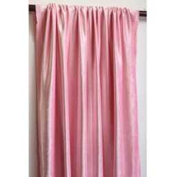 "Soft Pink Velvet Curtain 52""x84"