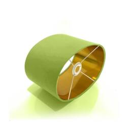 New Luxury High Quality Sage Green 11 Cotton Fabric Lamp Shade Oval Shape Oval Metallic Lining - thumbnail 2