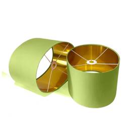 New Luxury High Quality Sage Green 11 Cotton Fabric Lamp Shade Oval Shape Oval Metallic Lining