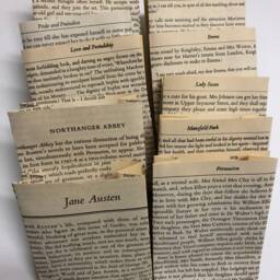 5 Pack, Jane Austen Luminaries, Custom Book Page Lanterns, Luminary Bags, Art, Decor, Austen, Club - thumbnail 3