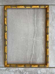 Gold Leaf Faux Bamboo Picture Frame, Made To Order - thumbnail 1