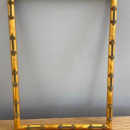 Gold Leaf Faux Bamboo Picture Frame, Made To Order - thumbnail 2