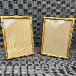 Gold Leaf Faux Bamboo Picture Frame, Made To Order - thumbnail 4