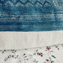 Vintage Hmong Lumbar Pillow Cover Rustic Ethnic Textile - 12x36 - thumbnail 3