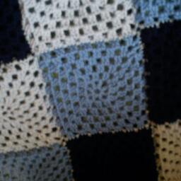 Patchwork Cushion Cover, Blue-Green - thumbnail 3
