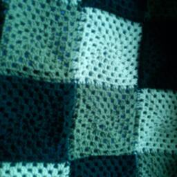 Patchwork Cushion Cover, Blue-Green - thumbnail 4
