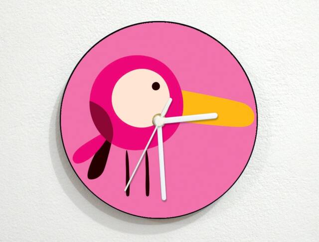 Pink Bird - Wall Clock - image 1