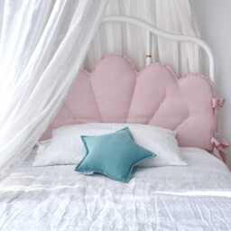 Aqua Blue Velvet Star Pillow, Cushion - thumbnail 3