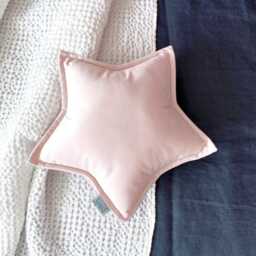 Aqua Blue Velvet Star Pillow, Cushion - thumbnail 4