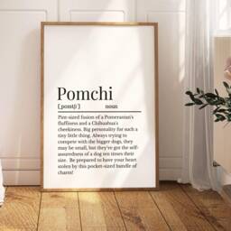 Pomchi Definition Print, Wall Print For Owner, Dog Owner Gift, Mum - thumbnail 1