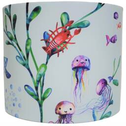 Under The Sea Lampshade For Ceiling & Table Lamps, Kids Nautical Ocean Drum Light Shade - thumbnail 2