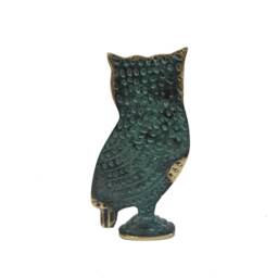 Handmade Bronze Owl Statue - Athena Sculpture, Ancient Greek Symbol Of Wisdom, Mythology Decor, Unique Gift - thumbnail 2