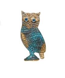 Handmade Bronze Owl Statue - Athena Sculpture, Ancient Greek Symbol Of Wisdom, Mythology Decor, Unique Gift - thumbnail 1