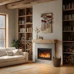 Woven Wall Hanging Textile Art For Above Fireplace, Bed Or Couch Ideal in Cozy Farmhouse Living Room - thumbnail 2