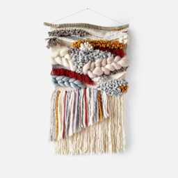 Woven Wall Hanging Textile Art For Above Fireplace, Bed Or Couch Ideal in Cozy Farmhouse Living Room