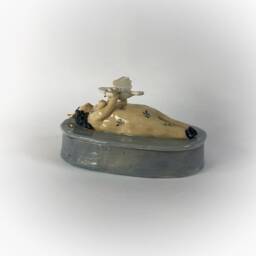 Ceramic Jewelry Box, Pagan Goddesses, Deities & Demigods, Goddess Sculpture, Devil Wit Bird, Holistic Healing, Spiritual Decor - thumbnail 4