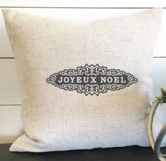 Joyeux Noel Pillow Cover, Christmas Pillow, Joy Gift, Decor - image 1