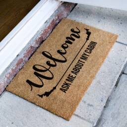 Welcome Doormat - Write What You Want Customizable Text Coconut Coir - thumbnail 2