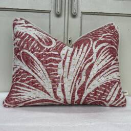 Cushions Made in Fermoie Savernake Linen Cushion Cover Burgundy Red Designer Pillow - thumbnail 3