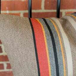 Yakima Park Umber Outdoor Pillow Cover, Camp Stripe - Made To Order - thumbnail 3