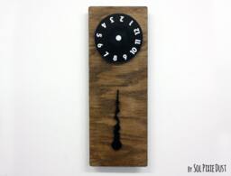 stable Hand, Rotating Numbers - Wood Wall Clock - thumbnail 1