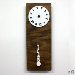 stable Hand, Rotating Numbers - Wood Wall Clock - thumbnail 2