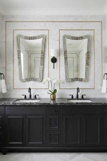 Curved Vanity Mirror - Italian Style Butterfly Wall - image 1