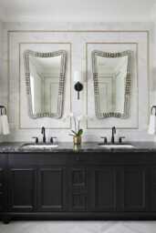 Curved Vanity Mirror - Italian Style Butterfly Wall - thumbnail 1