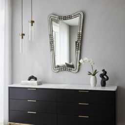 Curved Vanity Mirror - Italian Style Butterfly Wall - thumbnail 3