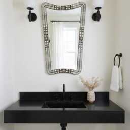 Curved Vanity Mirror - Italian Style Butterfly Wall - thumbnail 2