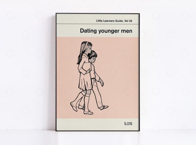 Dating Younger Men Retro Book Cover Print Mid-Century Modern Wall Art - image 1