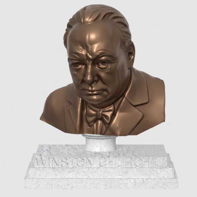 Winston Churchill Bust - British Prime Minister Collectible Sculpture - image 1