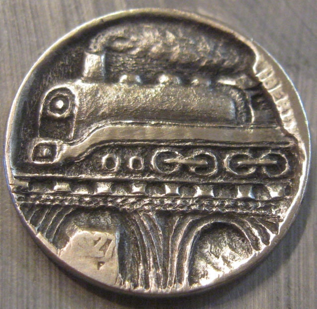 Deep Carved Hobo Nickel, Train Related #32