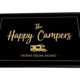 Happy Campers Campervan Doormat Black Motorhome Entrance Mat - 60 X 40cm - thumbnail 4