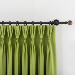 French Pleat Linen Look Curtains - Living Room Drapes 18 Colors - thumbnail 2