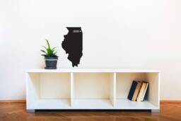 State With City Name & Heart - Wall Decal Custom Vinyl Art Stickers