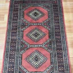 2x4 Pink Color Bokhara Rug - 0.60x1.20 Bedroom Luxury Area Turkish Fine Quality Afghan - thumbnail 3