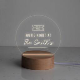 Personalised Movie Night Desk Lamp - Christmas Gift For Families New Home Couple Lovers Decor Signs - thumbnail 1