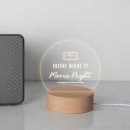 Personalised Movie Night Desk Lamp - Christmas Gift For Families New Home Couple Lovers Decor Signs - thumbnail 3