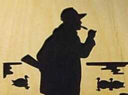 Duck Hunter Decor & Dog Silhouette Handmade Wooden Wall Hanging Plaque - thumbnail 4