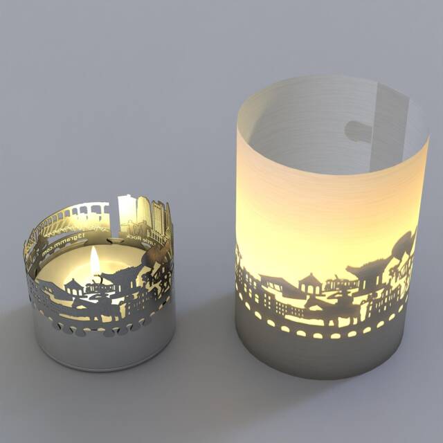 Little Rock Skyline Candle - Silhouette Projection Souvenir Gift - image 1