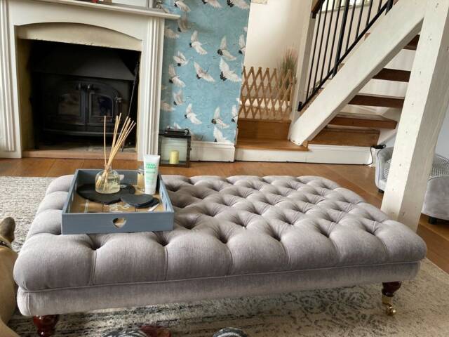 Oxford, Chesterfield Deep Buttoned Footstool, Coffee Table 100 cm X 54 cm. UK Delivery Only - image 1